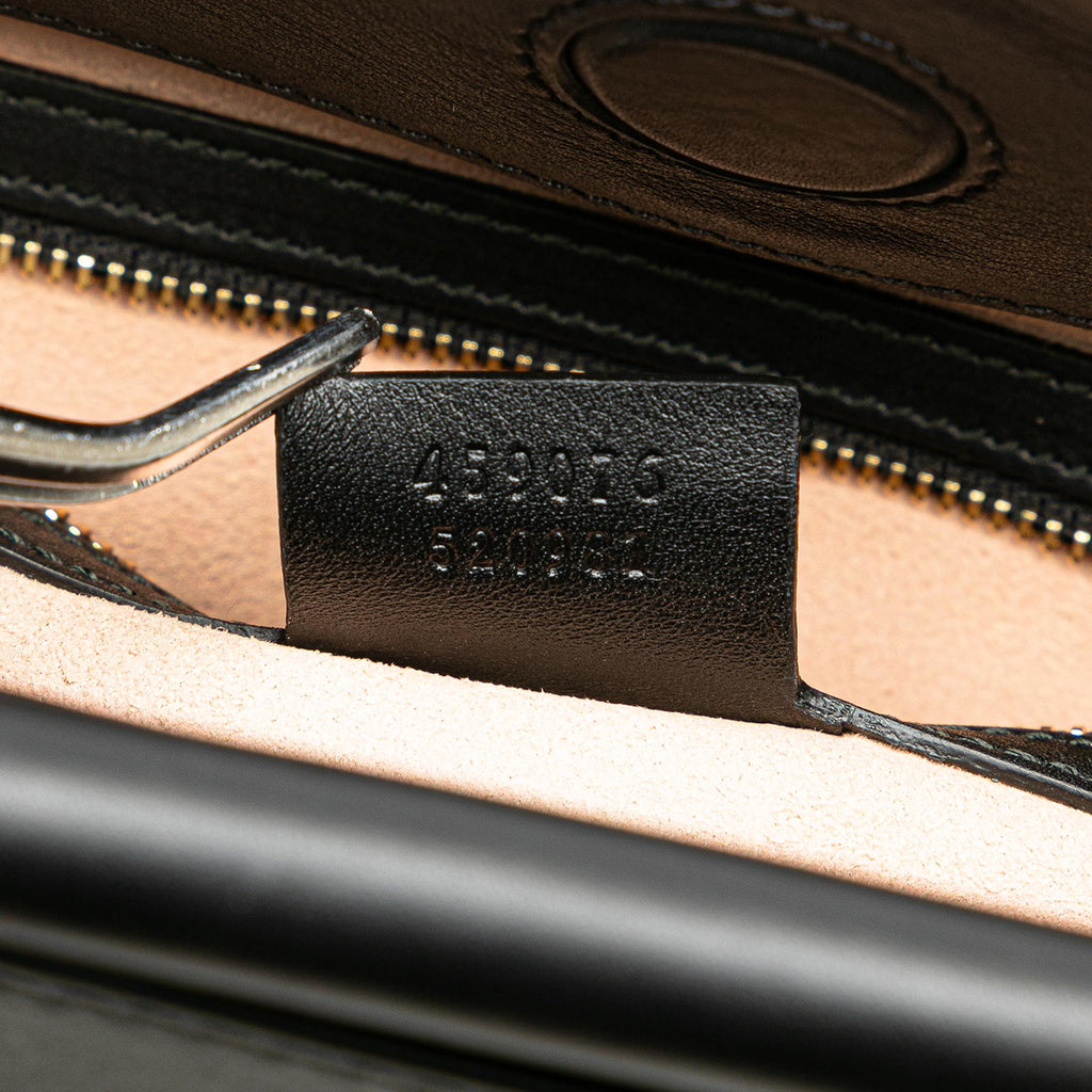 Gucci Small Leather Bamboo Nymphaea Satchel