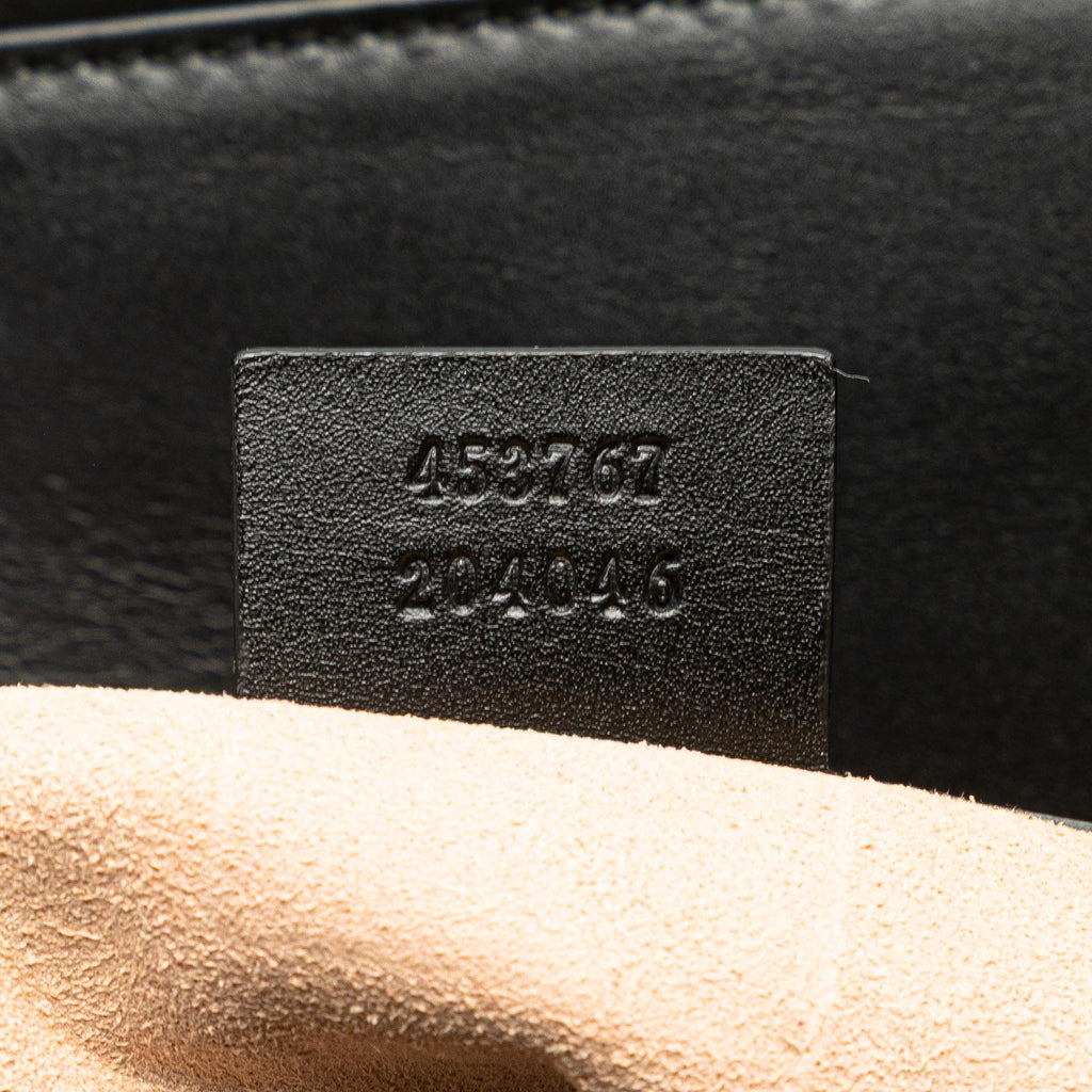 Gucci Small Leather Bamboo Nymphaea Satchel