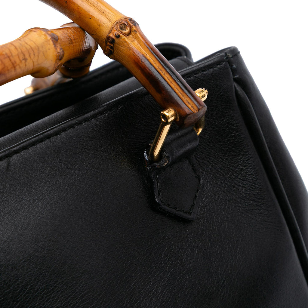 Gucci Small Leather Bamboo Satchel