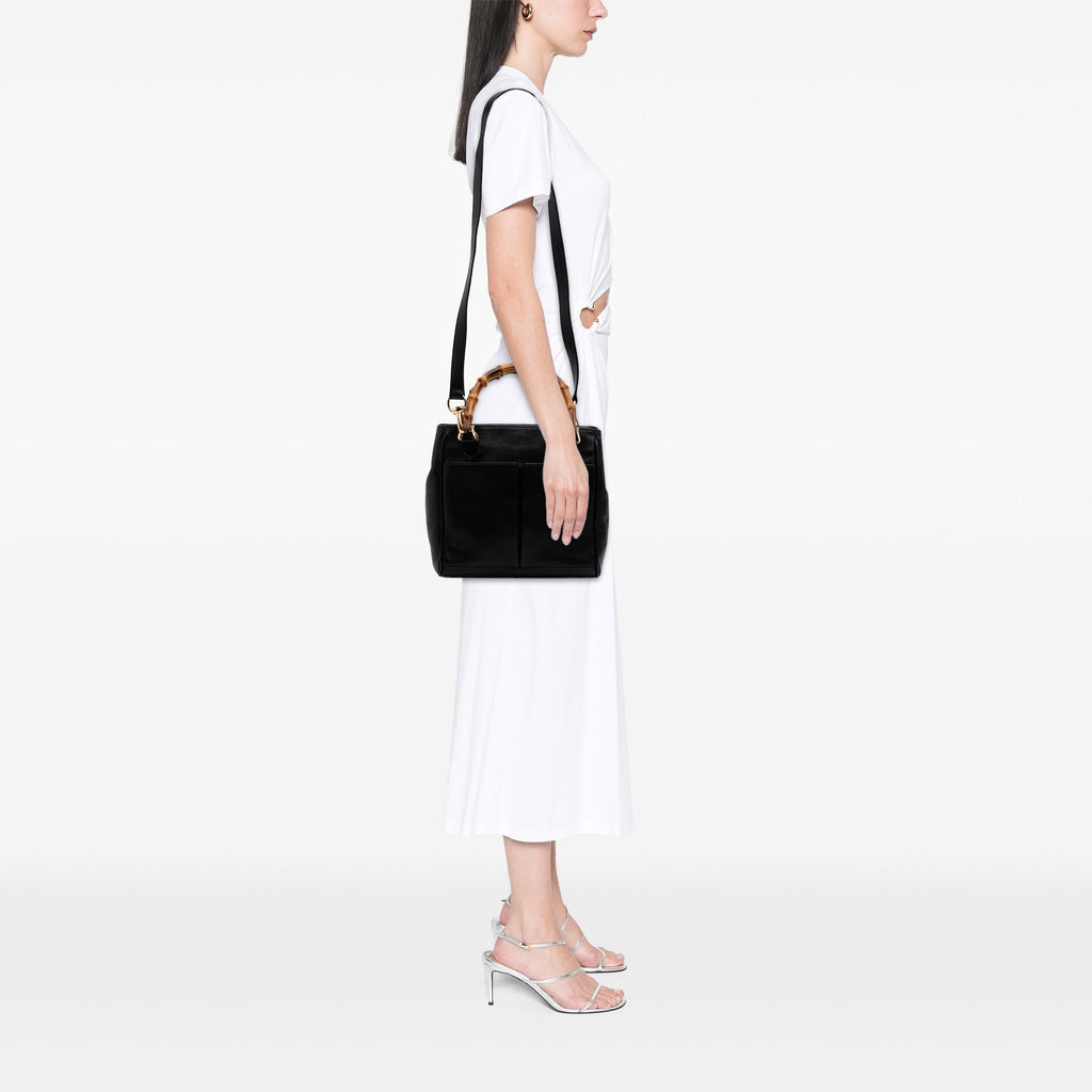 Gucci Small Leather Bamboo Satchel