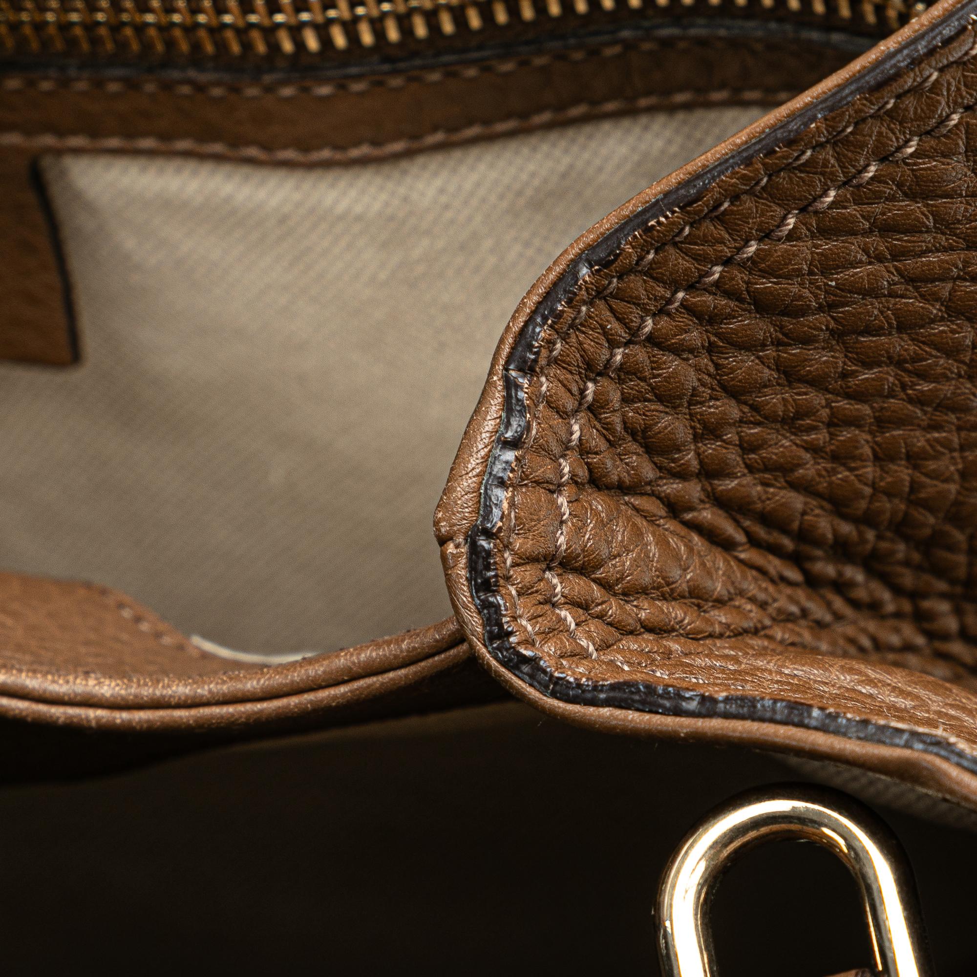 Gucci Small Leather Bamboo Shopper Satchel (SHG-qXAgyf)