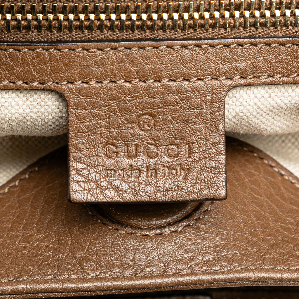 Gucci Small Leather Bamboo Shopper Satchel (SHG-qXAgyf)