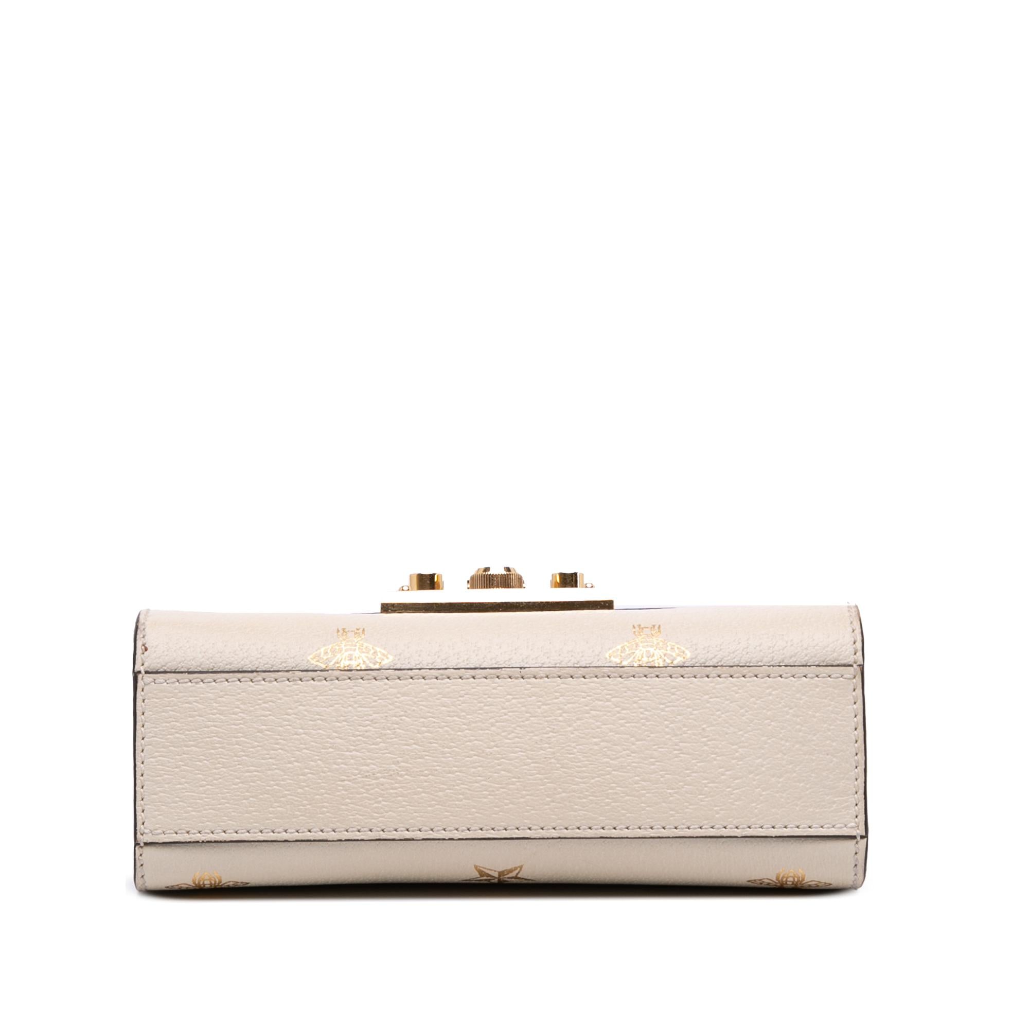 Gucci Small Leather Bee Star Padlock Crossbody