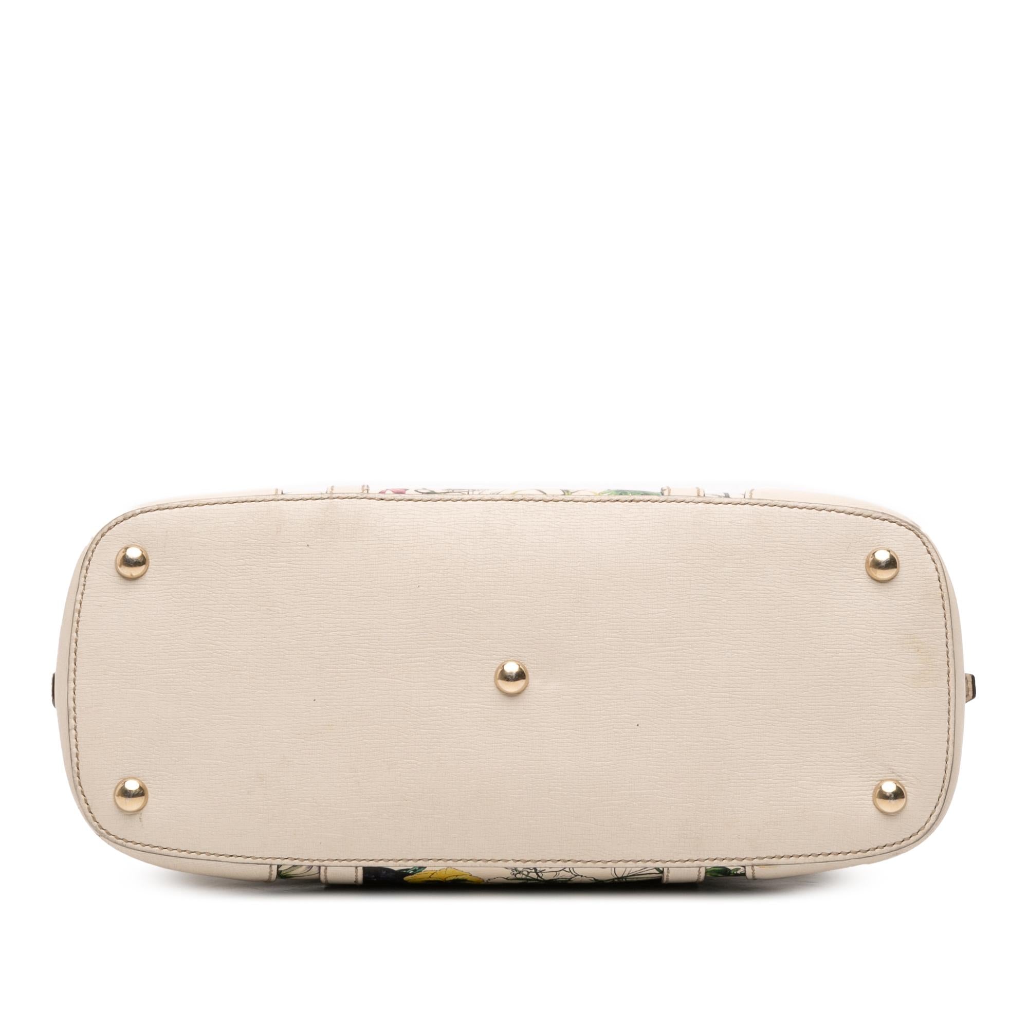 Gucci Small Leather Flora Nice Dome Satchel