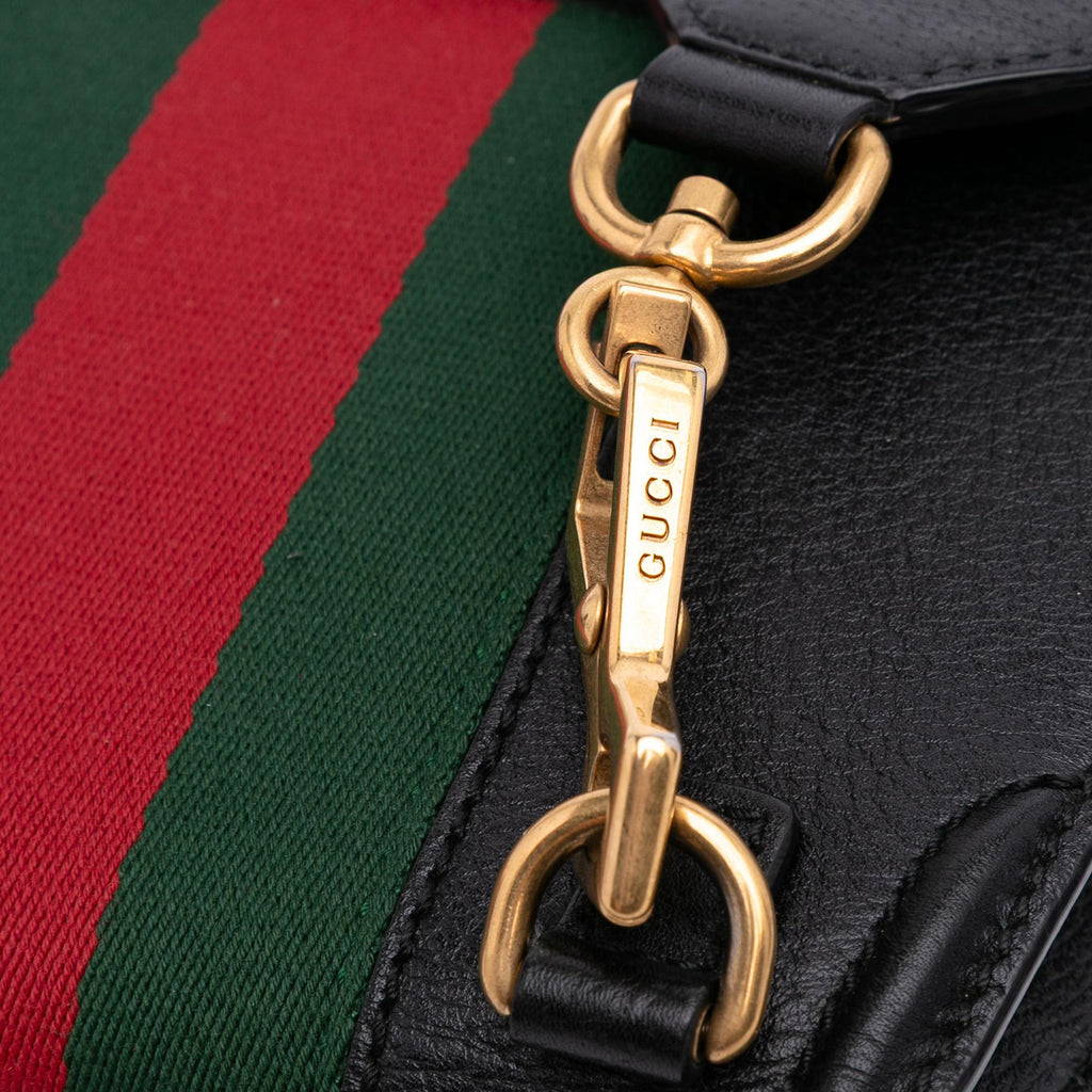 Gucci Small Leather Linea Totem Crystal Butterfly Crossbody