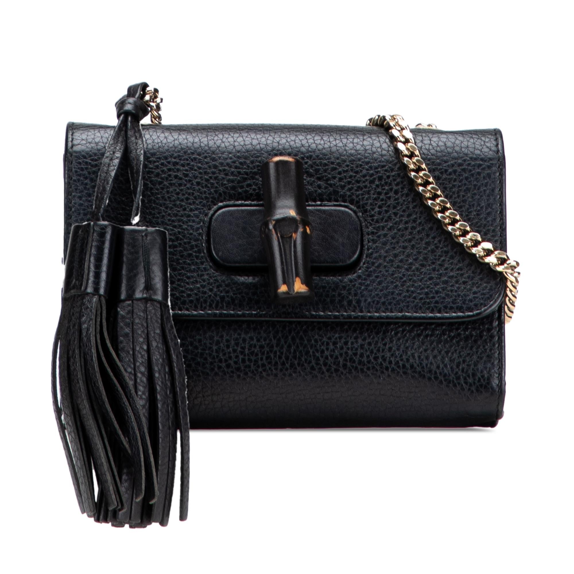 Gucci Small Leather Miss Bamboo Crossbody