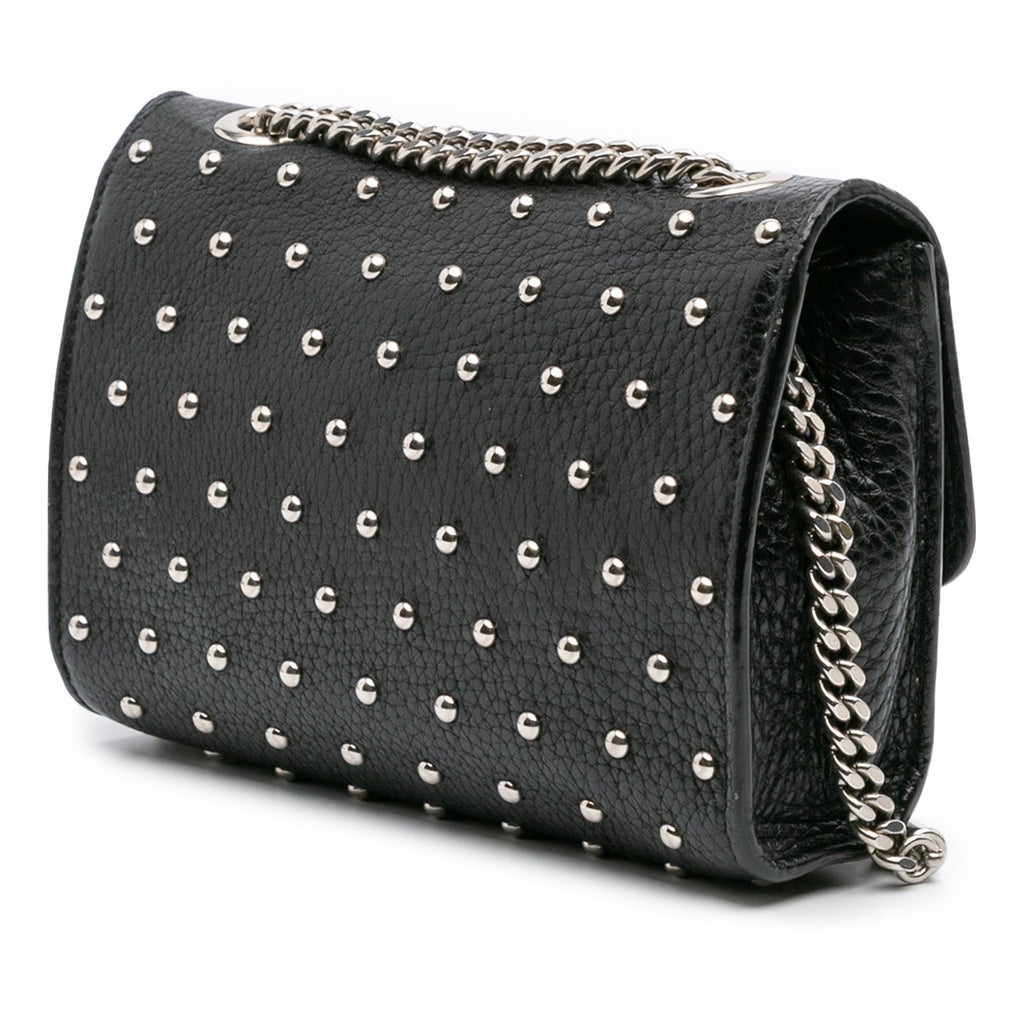 Gucci Small Leather Studded Miss Bamboo Crossbody