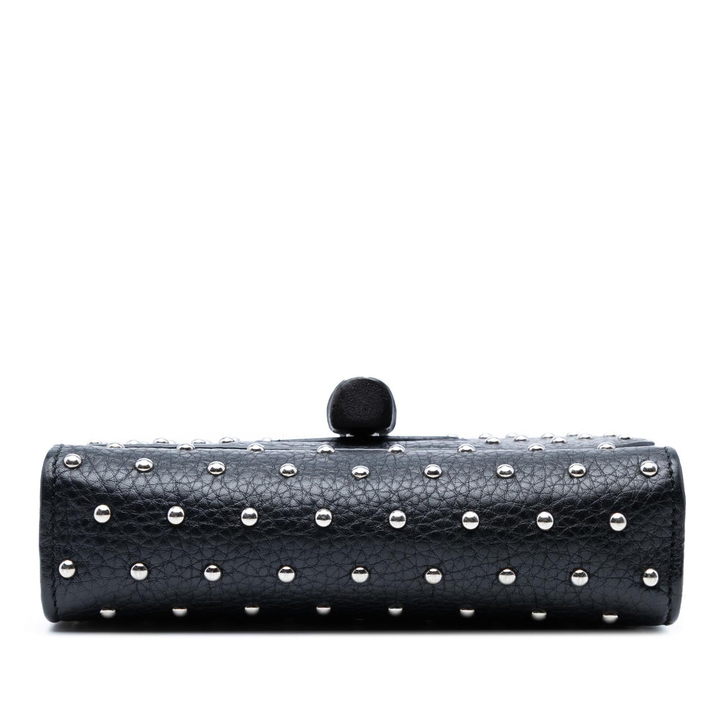 Gucci Small Leather Studded Miss Bamboo Crossbody