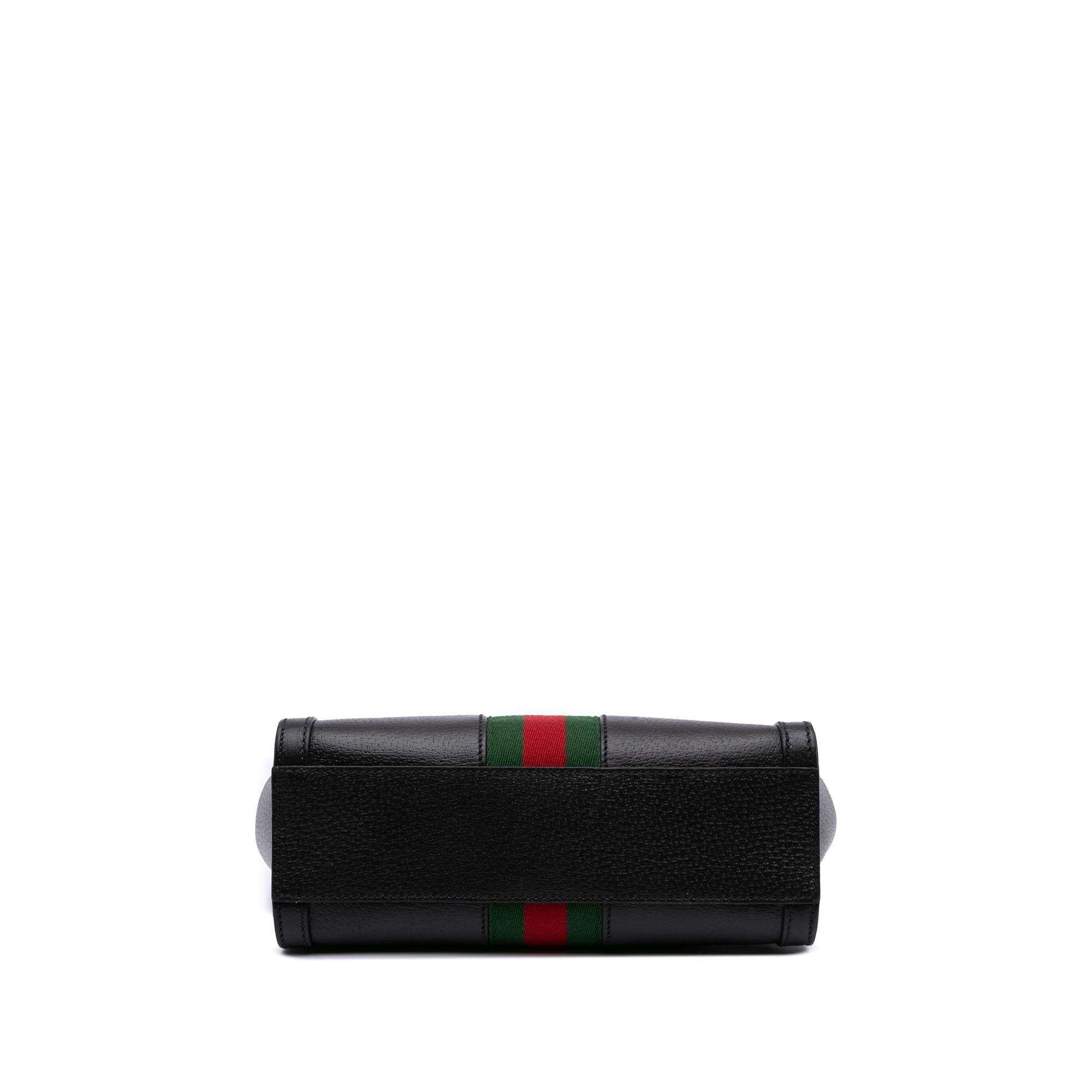 Gucci Small Leather Web Ophidia Satchel