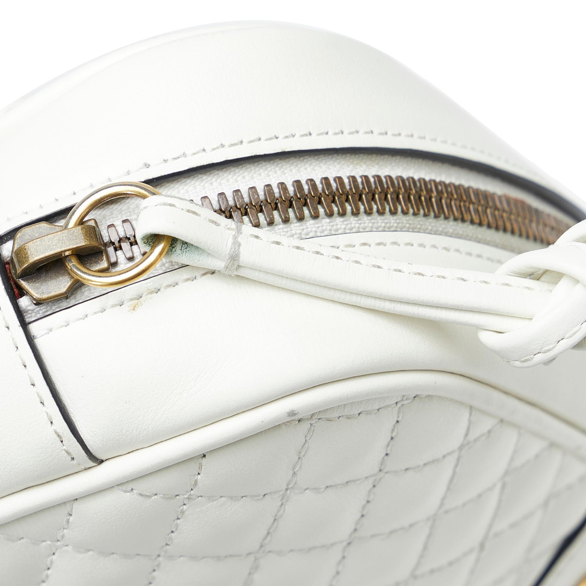 Gucci Small Leather Web Trapuntata Crossbody (SHG-2gYJQ8)