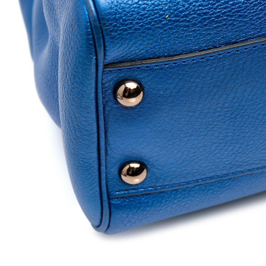 Gucci Small Metallic Calfskin Bamboo Shopper Satchel