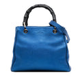 Gucci Small Metallic Calfskin Bamboo Shopper Satchel