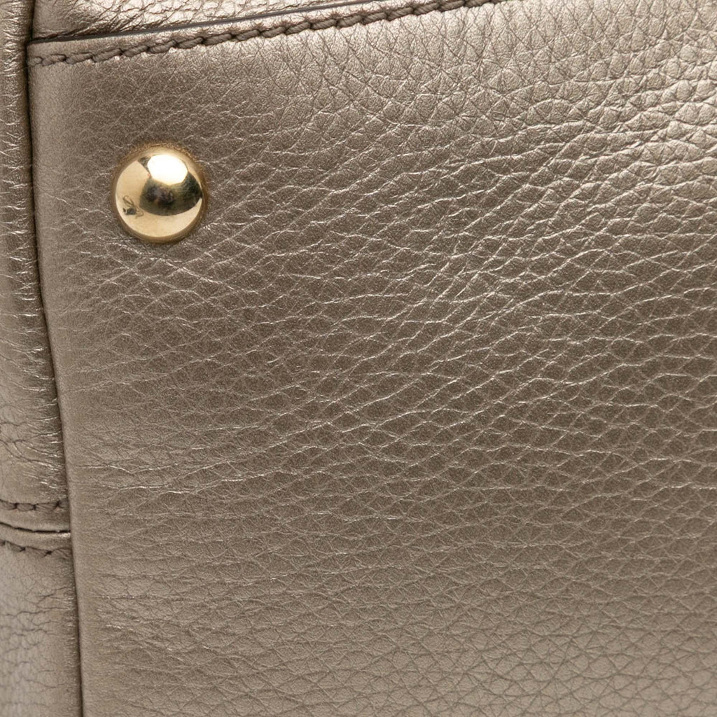 Gucci Small Metallic Leather Soho Working Satchel