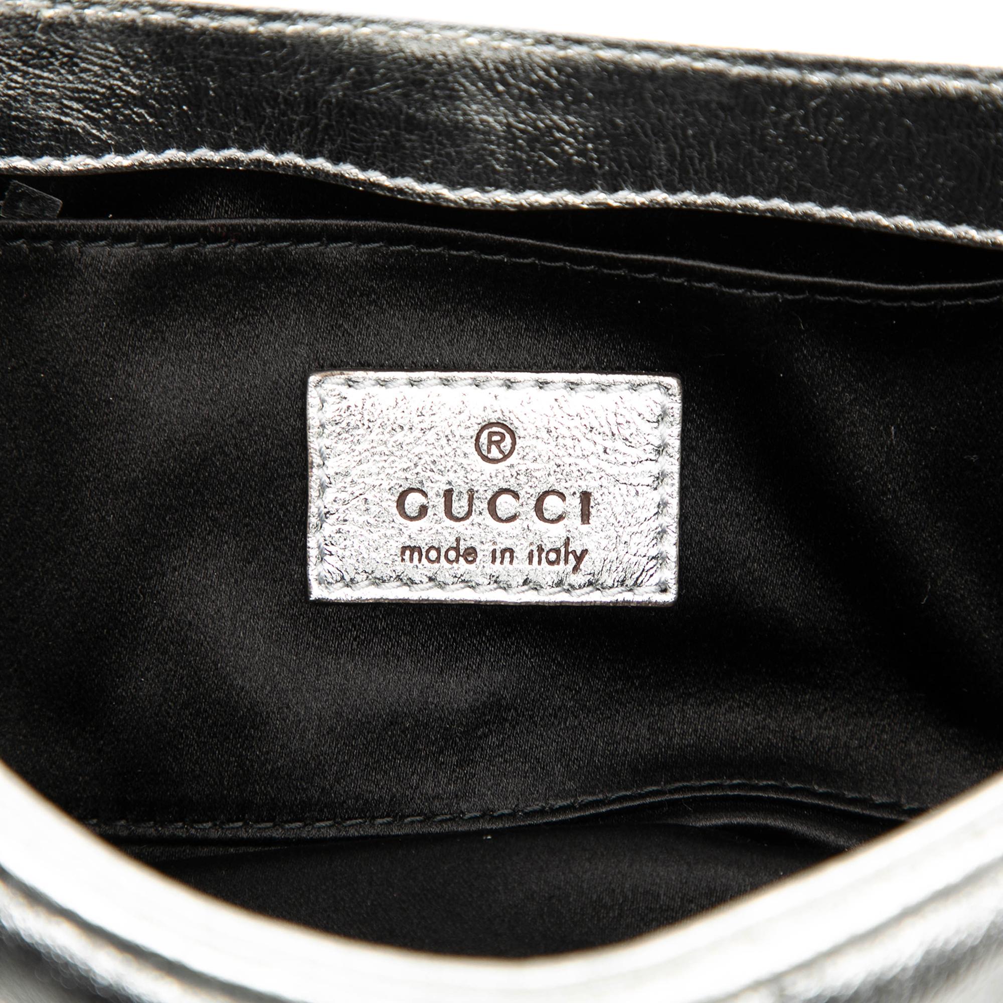 Gucci Small Metallic Quilted Leather Horsebit Chain Satchel
