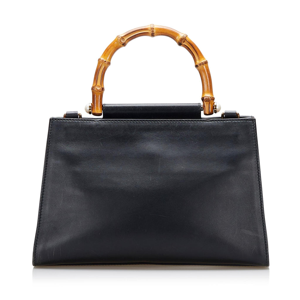 Gucci Small Nymphaea Bamboo Satchel (SHG-36983)