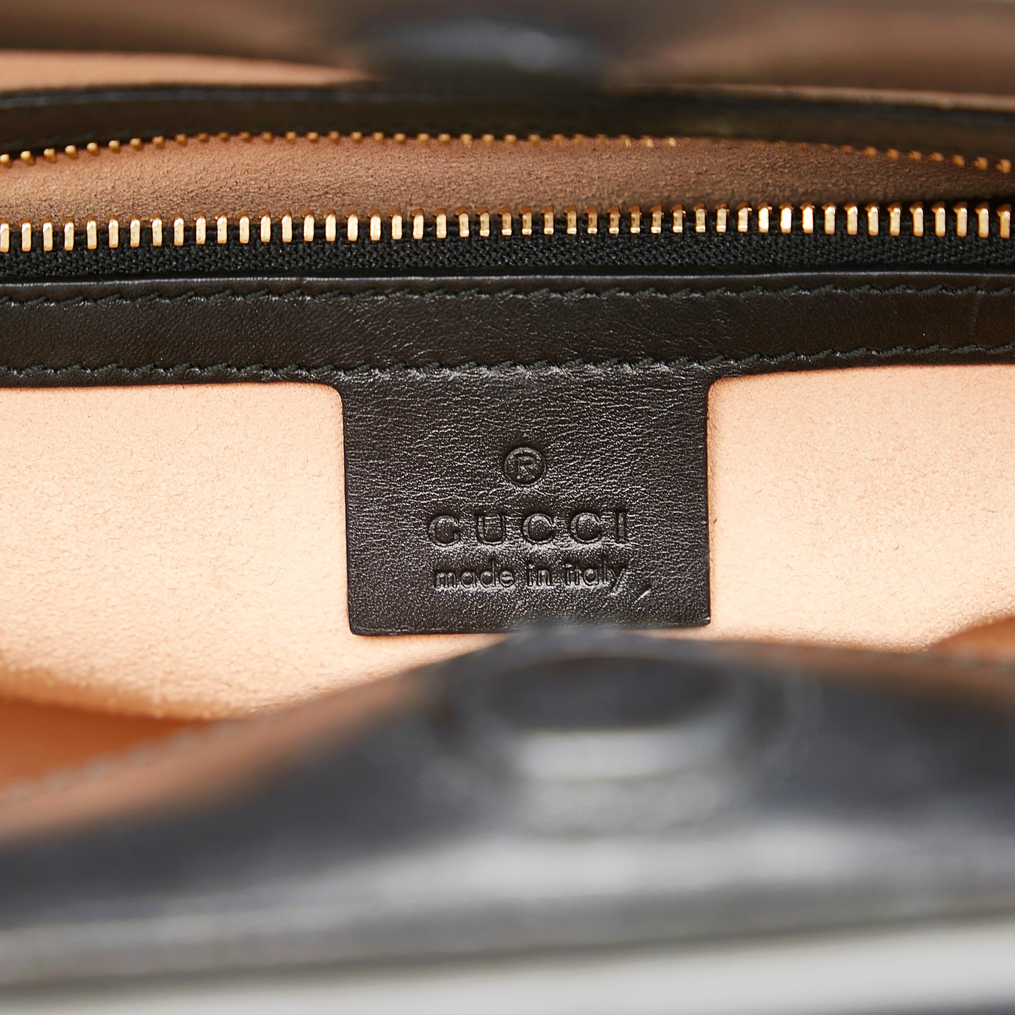 Gucci Small Nymphaea Bamboo Satchel (SHG-36983)