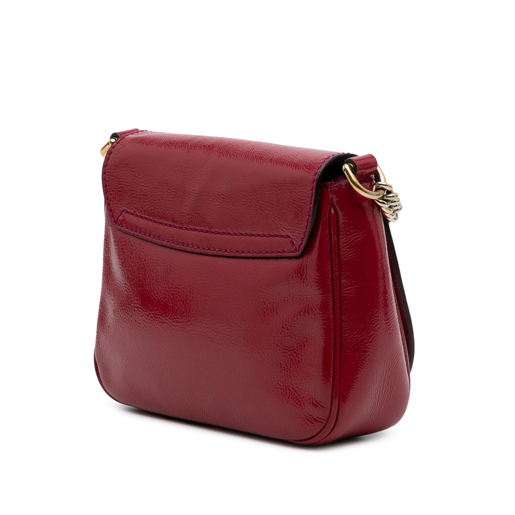 Gucci Small PatLBt Soho Chain Flap Crossbody