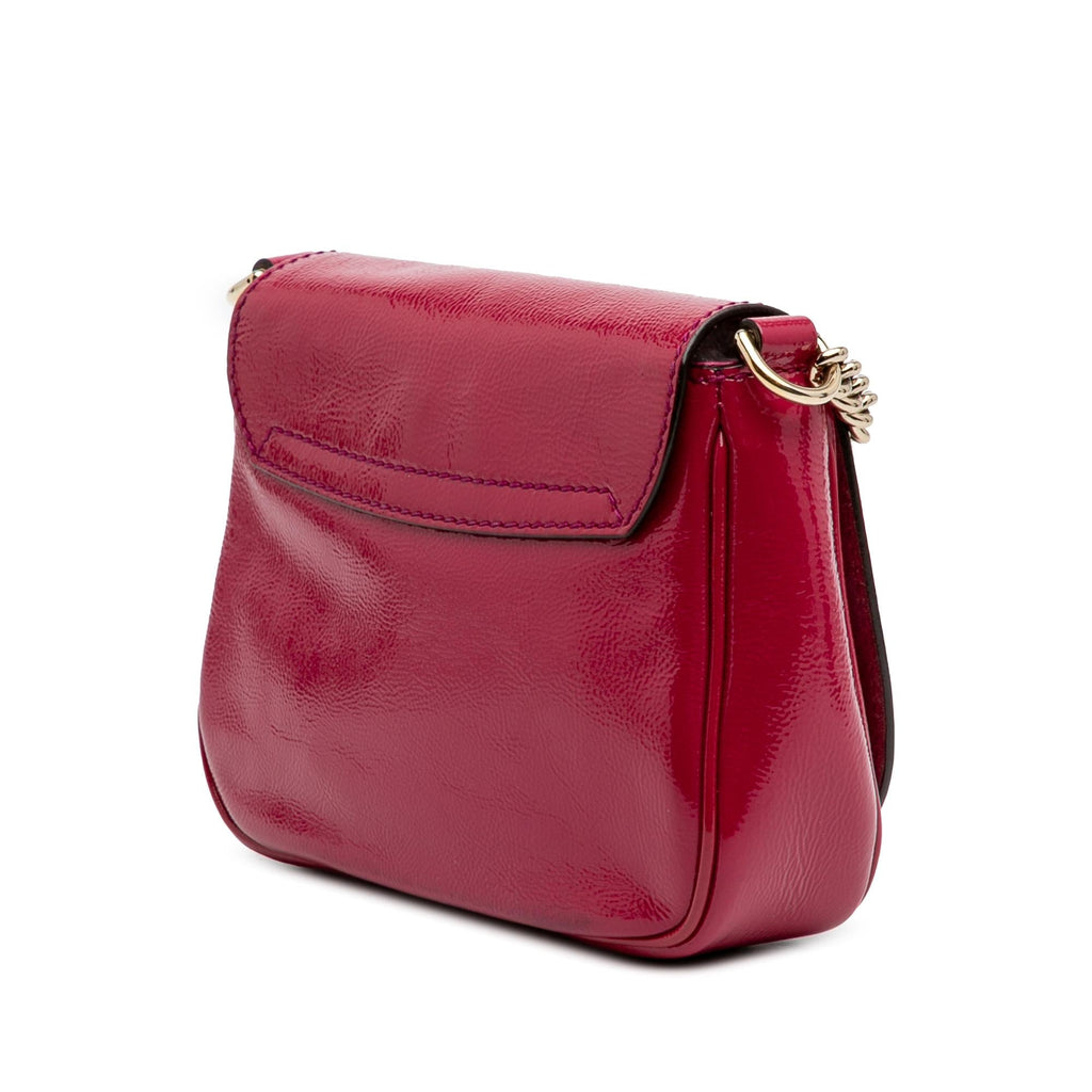 Gucci Small PatLBt Soho Chain Flap Crossbody