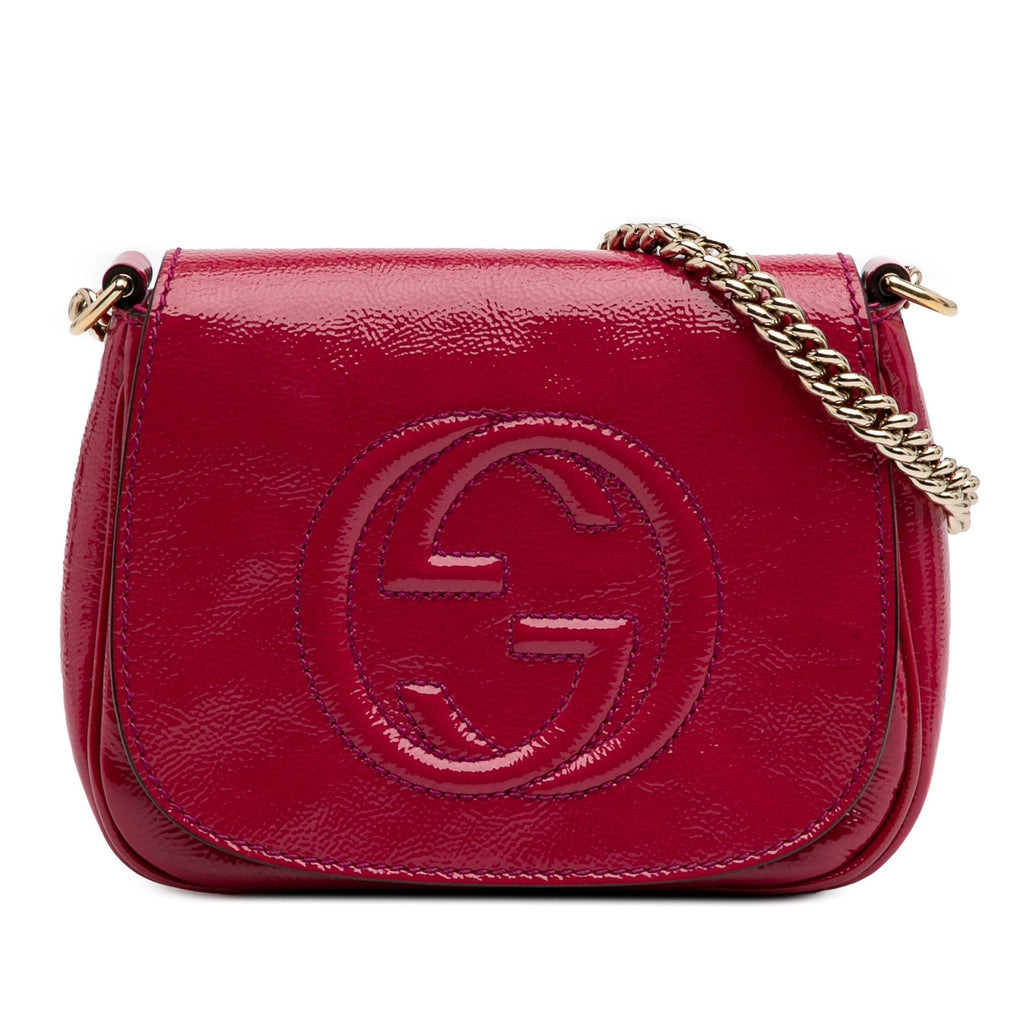 Gucci Small PatLBt Soho Chain Flap Crossbody