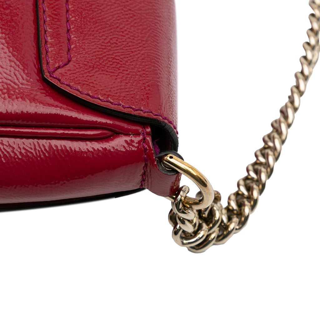Gucci Small PatLBt Soho Chain Flap Crossbody