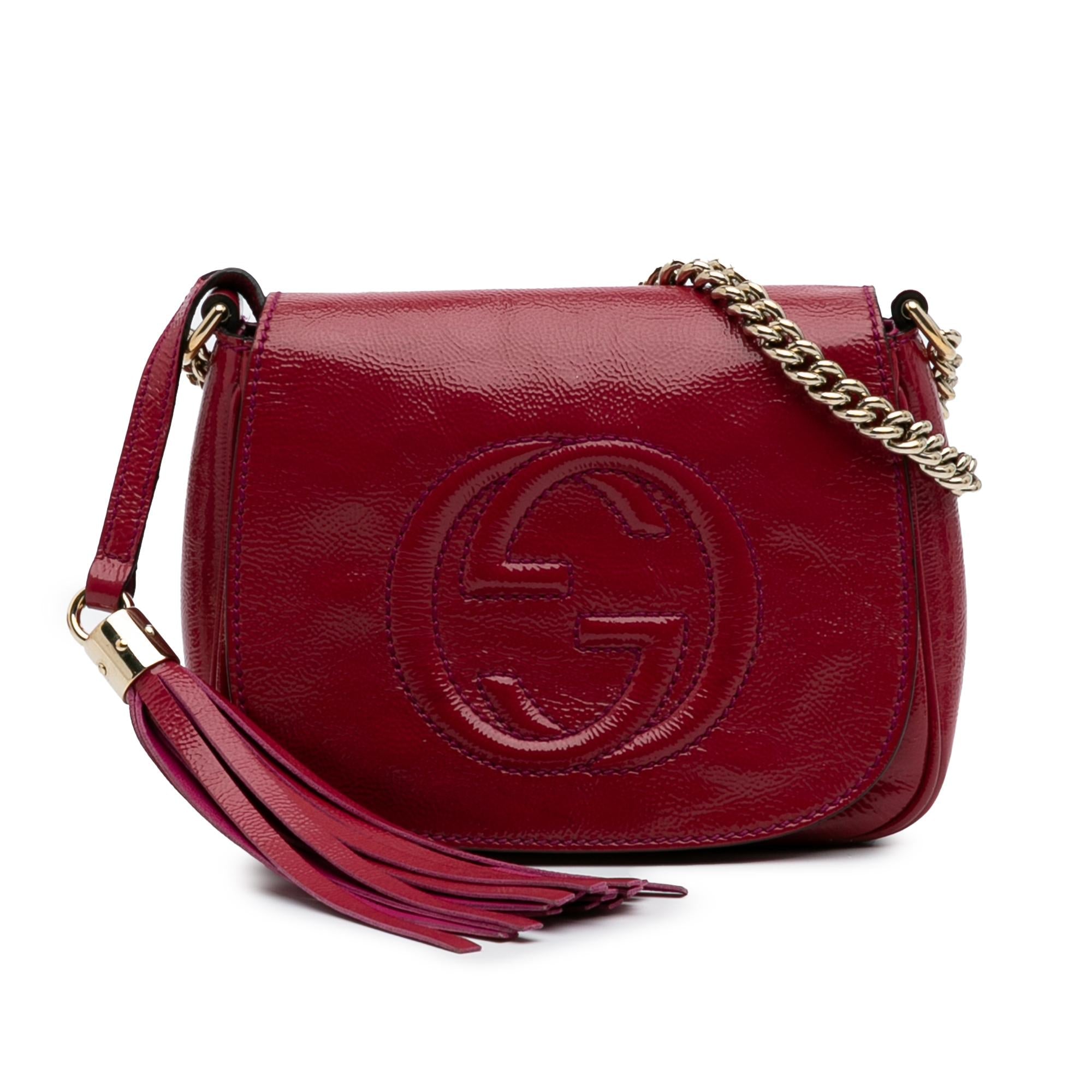 Gucci Small PatLBt Soho Chain Flap Crossbody