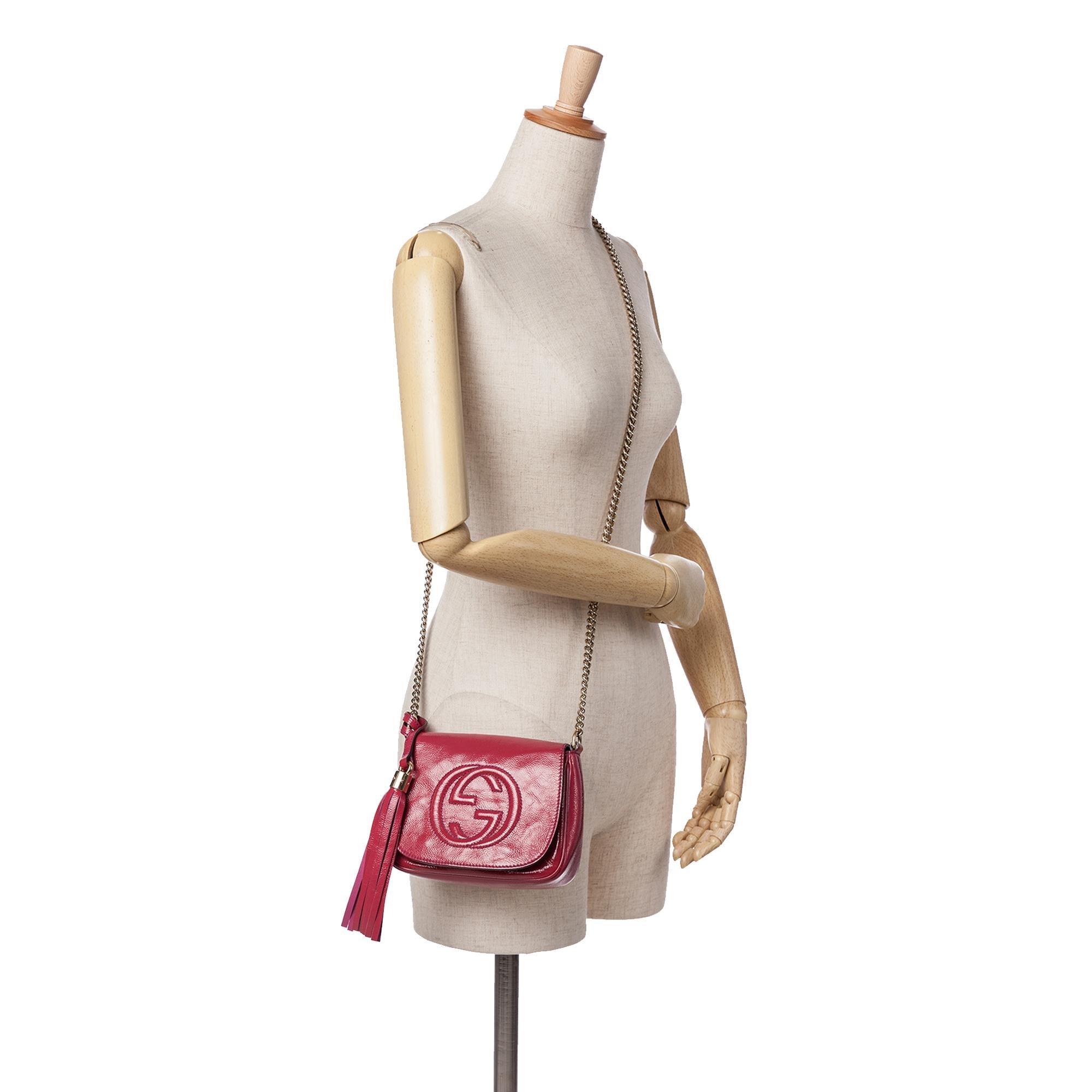 Gucci Small PatLBt Soho Chain Flap Crossbody