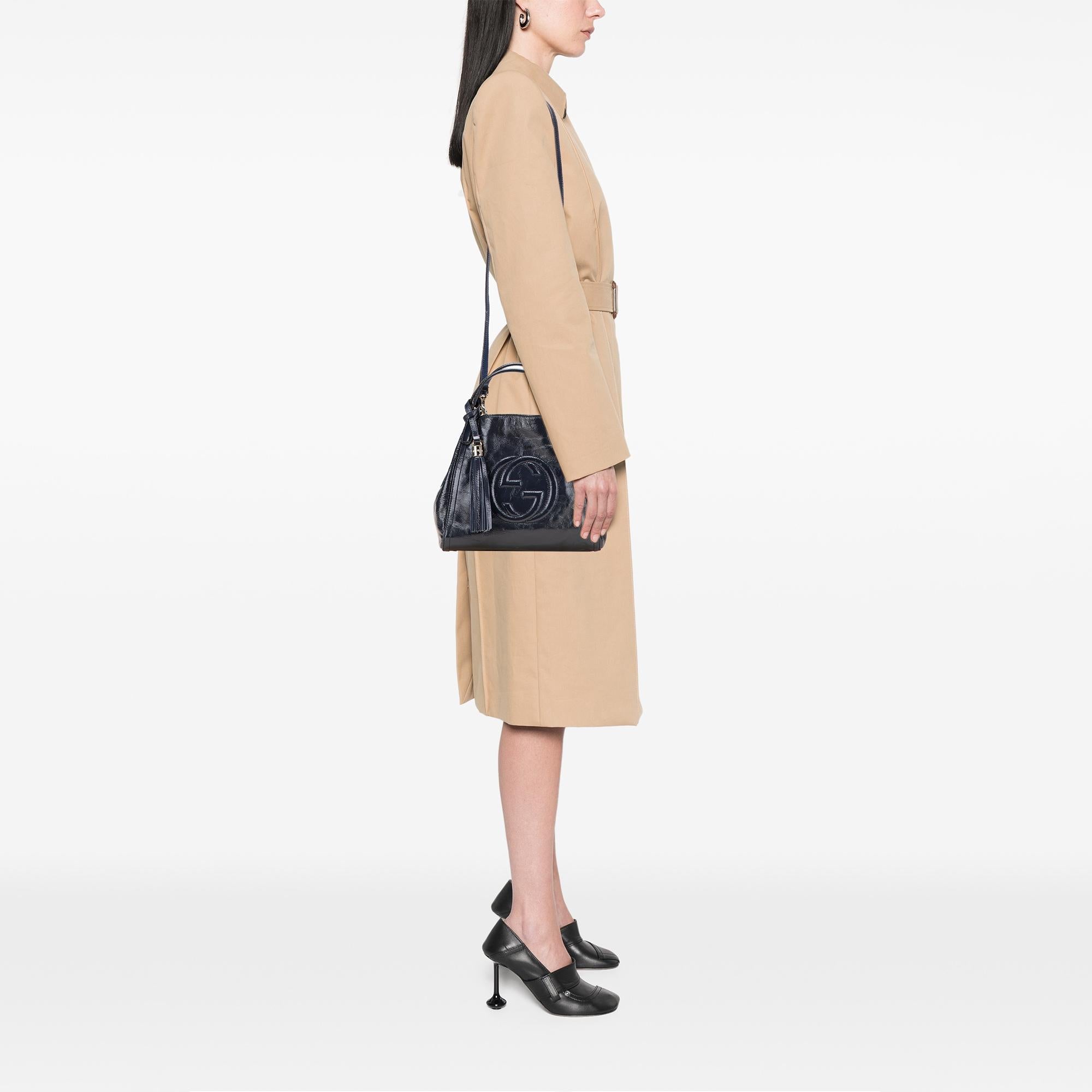 Gucci Small PatLBt Soho Satchel
