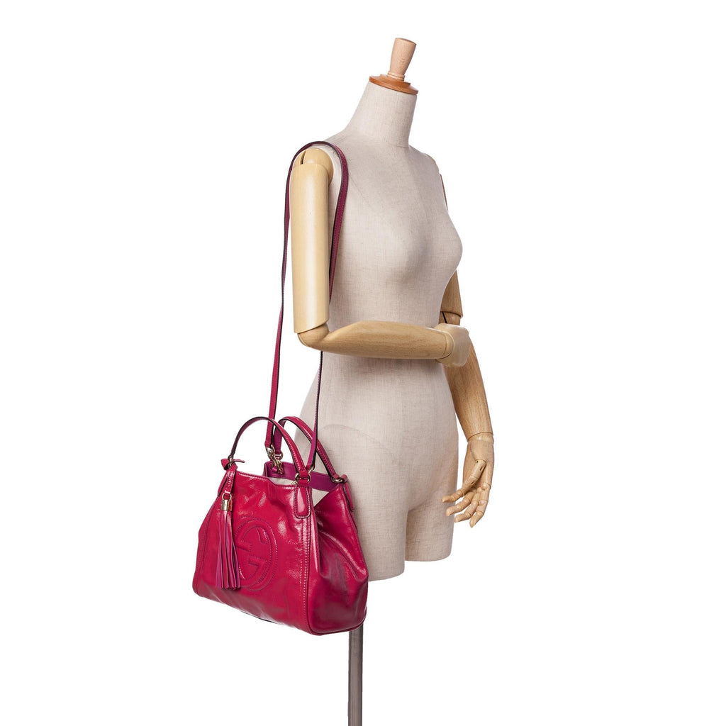 Gucci Small PatLBt Soho Satchel