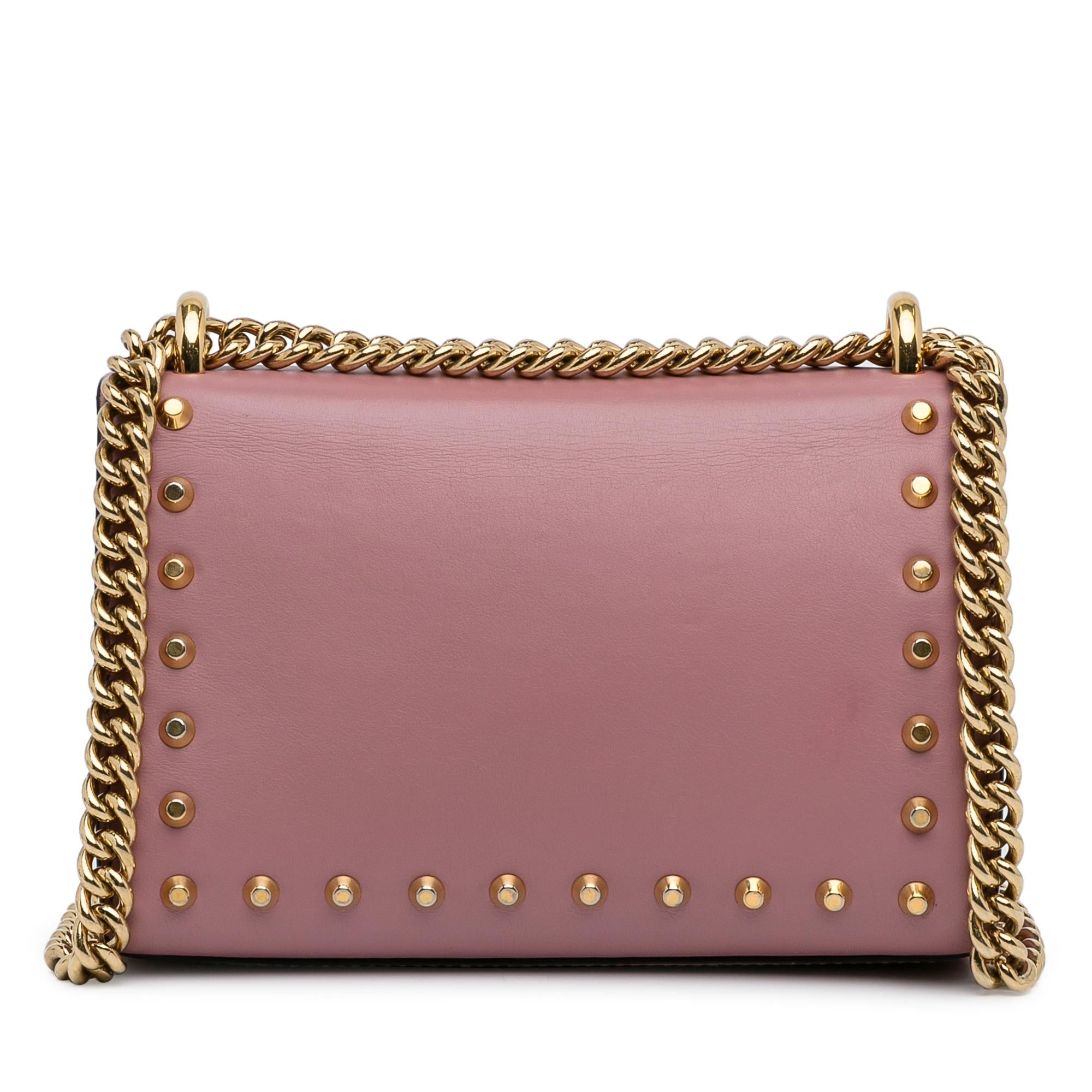 Gucci Small Pearl Studded Padlock Crossbody (SHG-9EXoma)