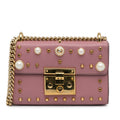 Gucci Small Pearl Studded Padlock Crossbody (SHG-9EXoma)