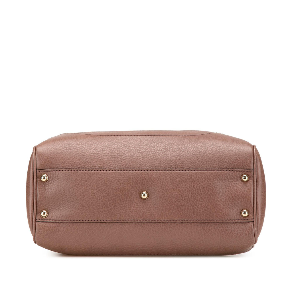 Gucci Small Pebbled Calfskin Diana Bamboo Top Handle Tote