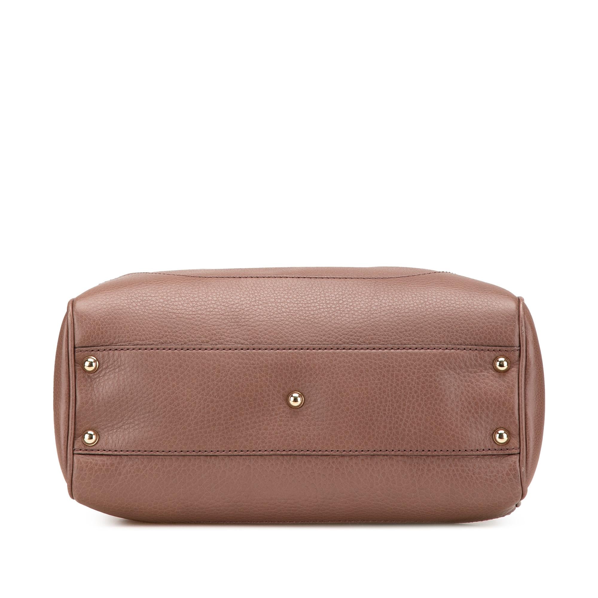 Gucci Small Pebbled Calfskin Diana Bamboo Top Handle Tote