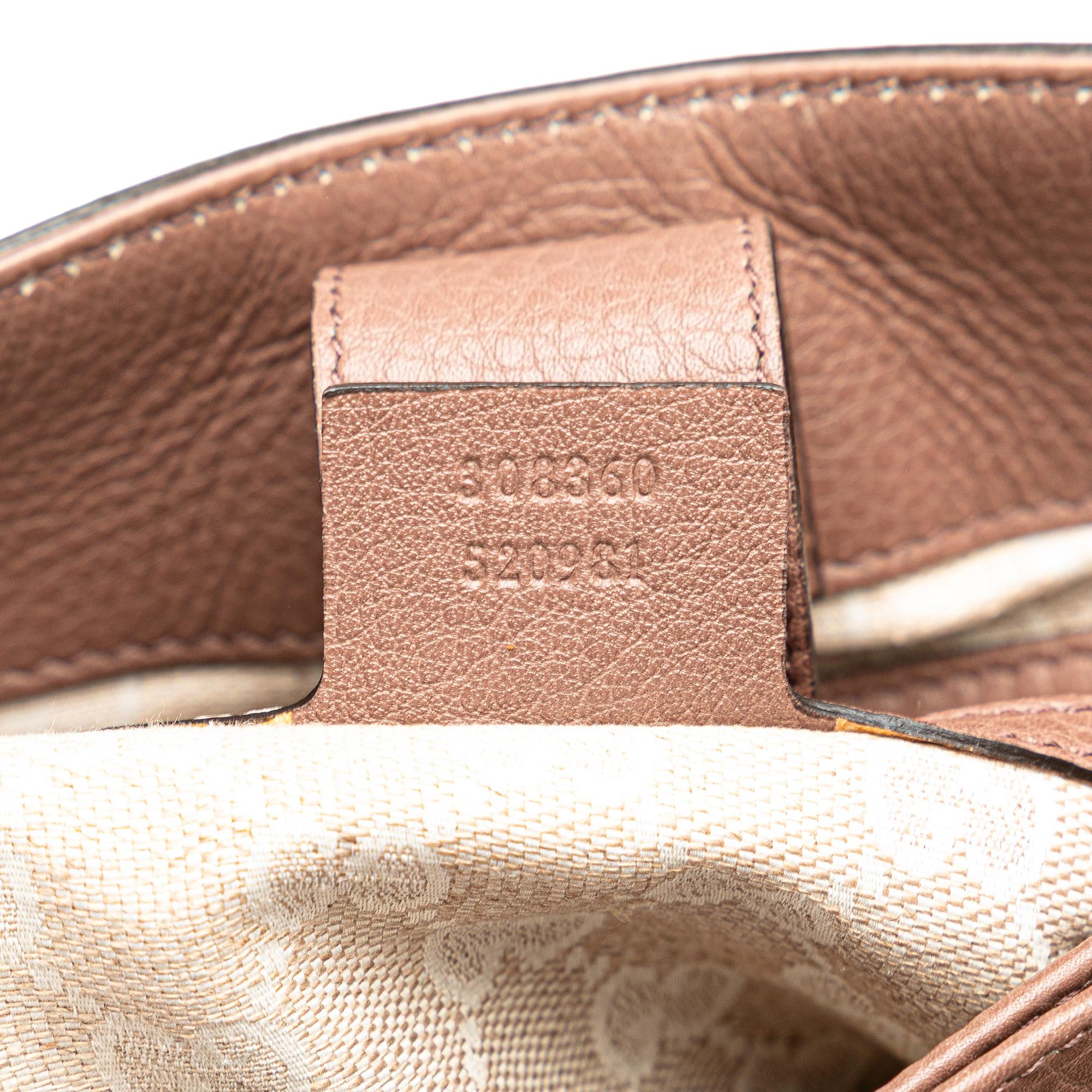 Gucci Small Pebbled Calfskin Diana Bamboo Top Handle Tote