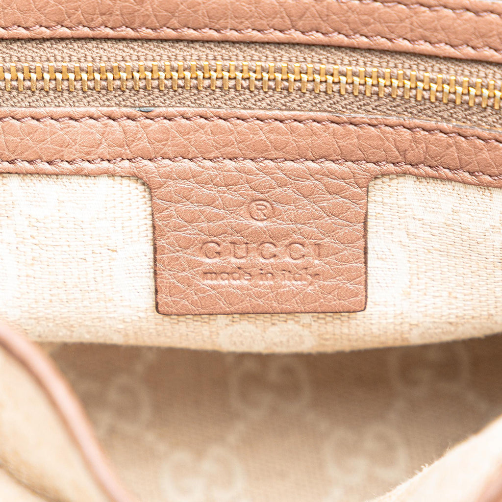 Gucci Small Pebbled Calfskin Diana Bamboo Top Handle Tote