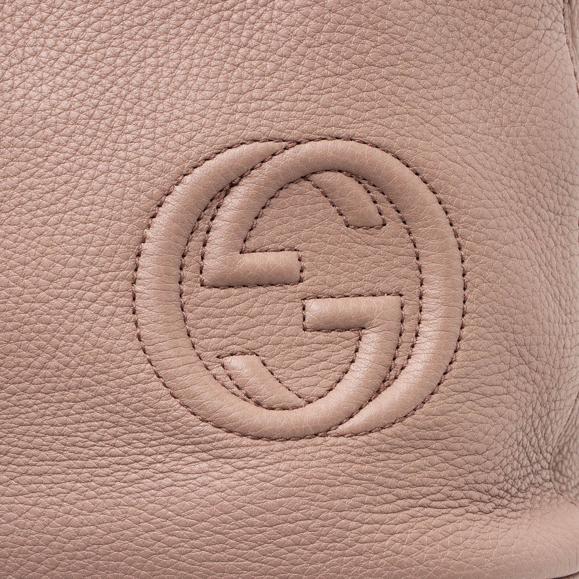 Gucci Small Pebbled Calfskin Soho Drawstring Backpack