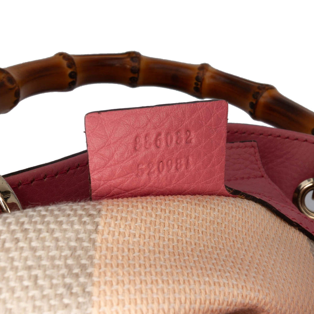 Gucci Small Raffia Bamboo Shopper Satchel