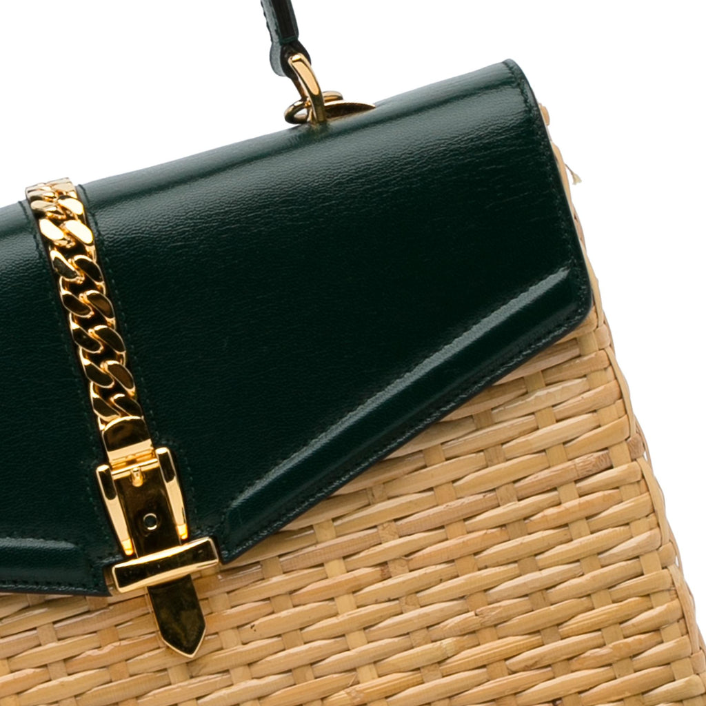 Gucci Small Sylvie Wicker Satchel (SHG-Wpjdzr)