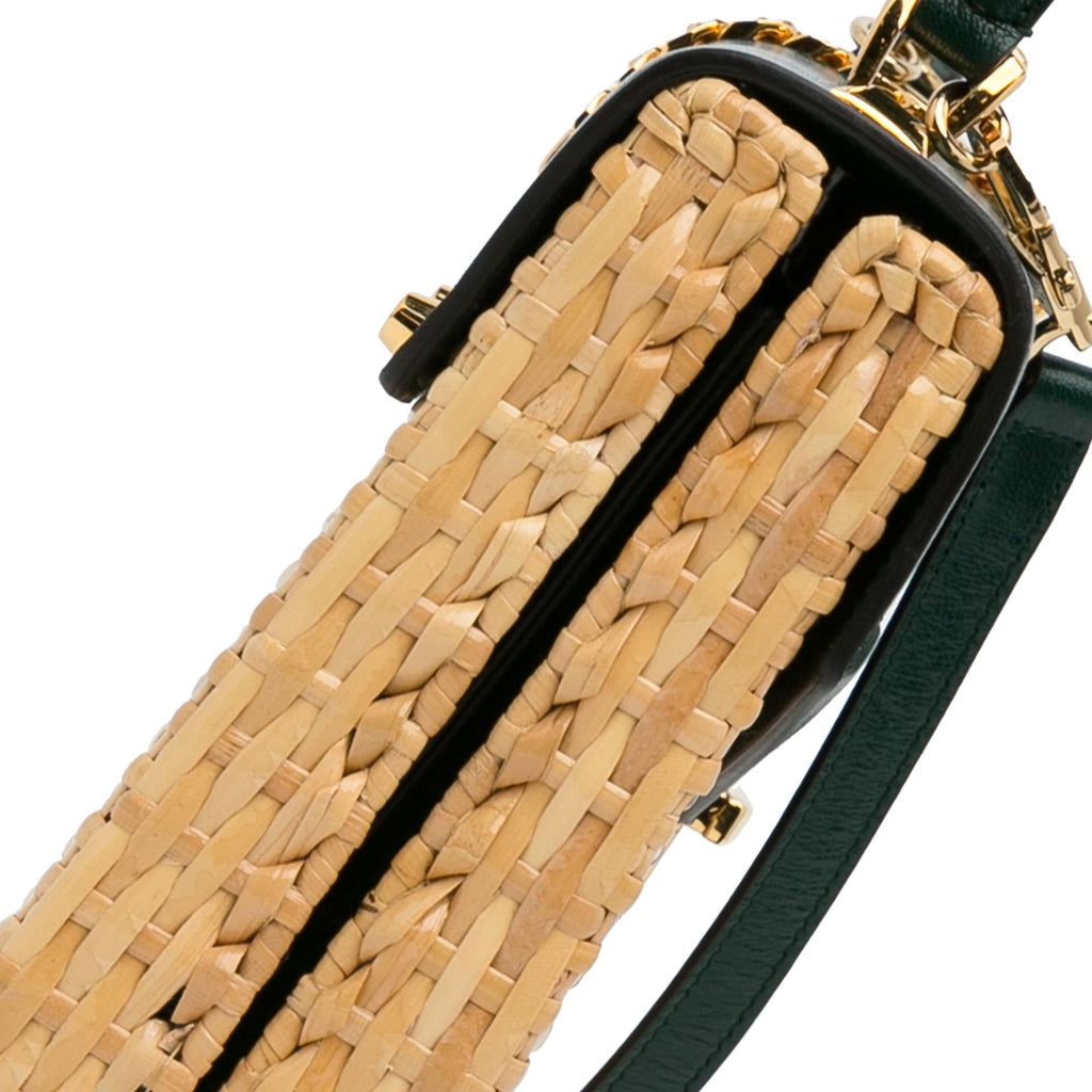Gucci Small Sylvie Wicker Satchel (SHG-Wpjdzr)