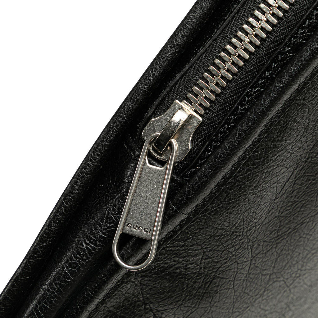 Gucci Soft Leather Interlocking G Portfolio Business Bag
