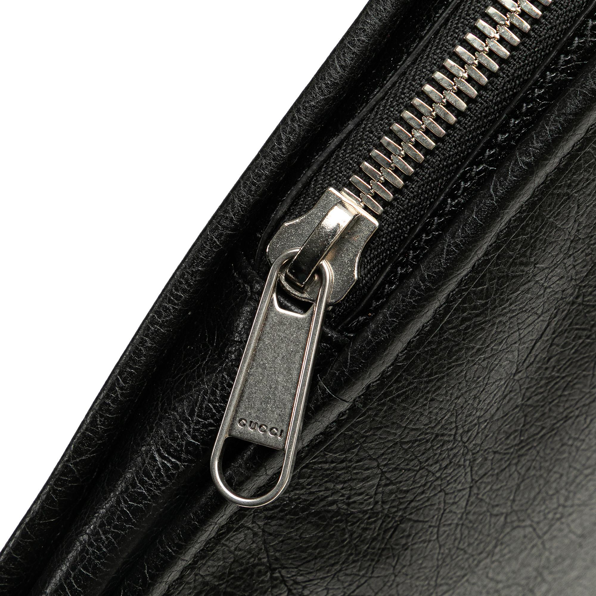 Gucci Soft Leather Interlocking G Portfolio Business Bag