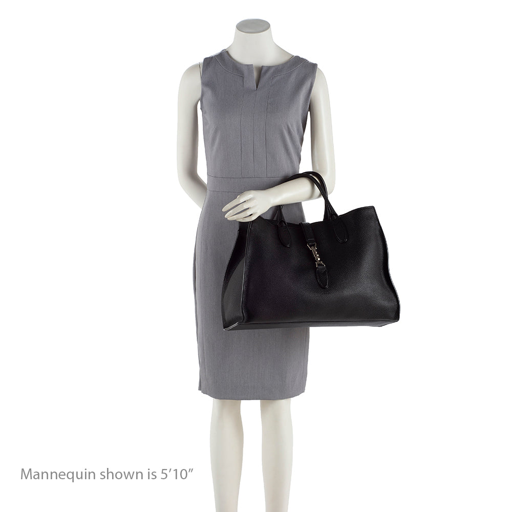 Gucci Soft Pebbled Leather Jackie Medium Tote - FINAL SALE (SHF-8Qshpx)