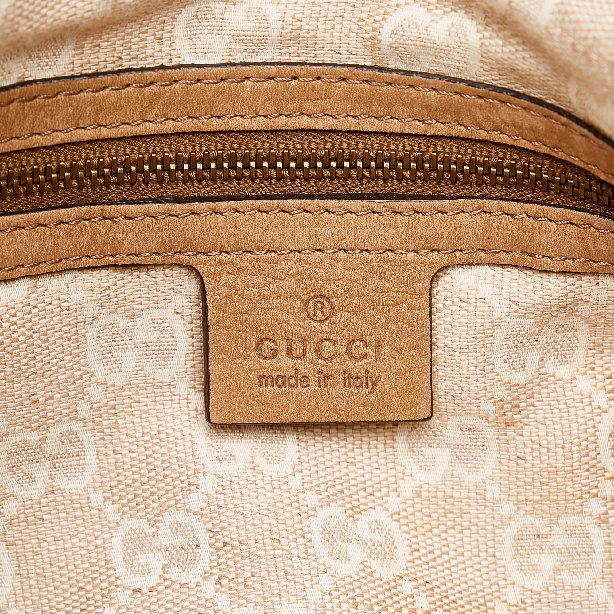 Gucci Soft Stirrup Nubuck Leather Shoulder Bag (SHG-30343)