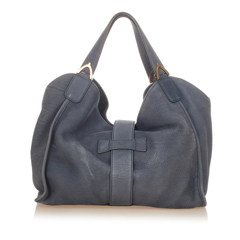 Gucci Soft Stirrup Nubuck Leather Tote Bag (SHG-25880)