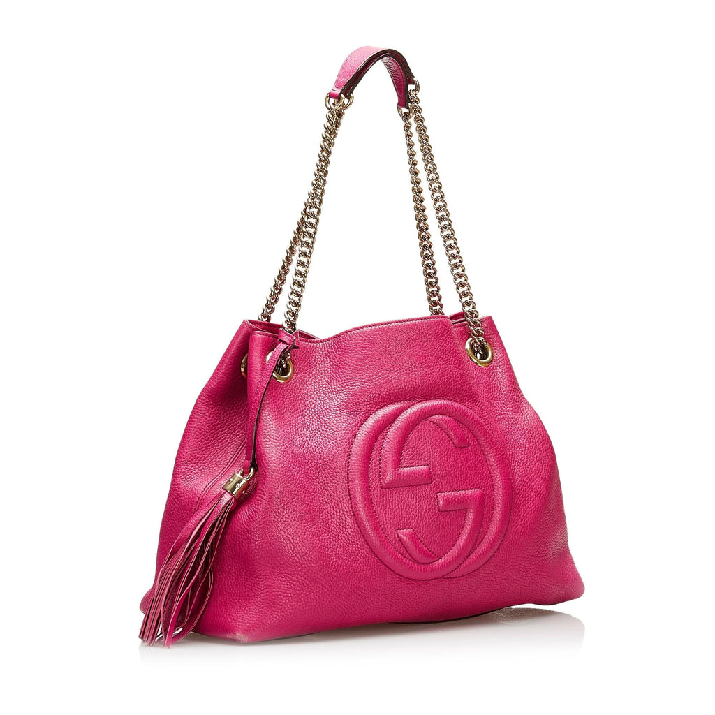 Gucci Soho Chain Leather Tote Bag (SHG-35942)