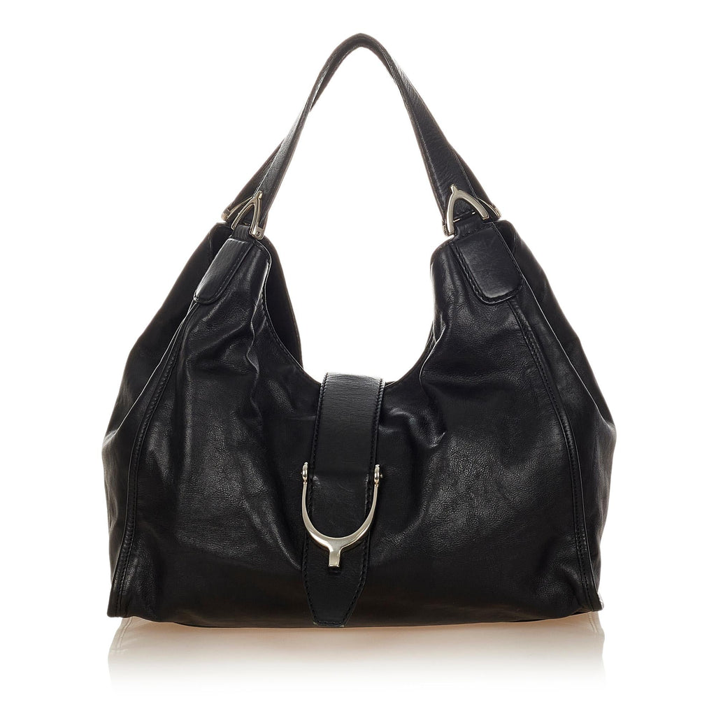 Gucci Stirrup Leather Shoulder Bag (SHG-25765)