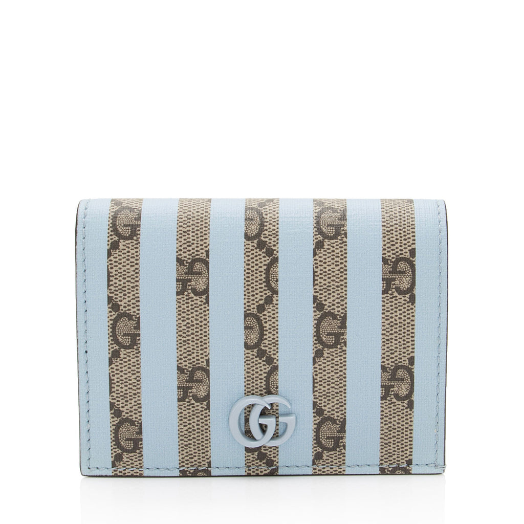 Gucci Striped GG Supreme Card Case (SHF-1rnRmQ)