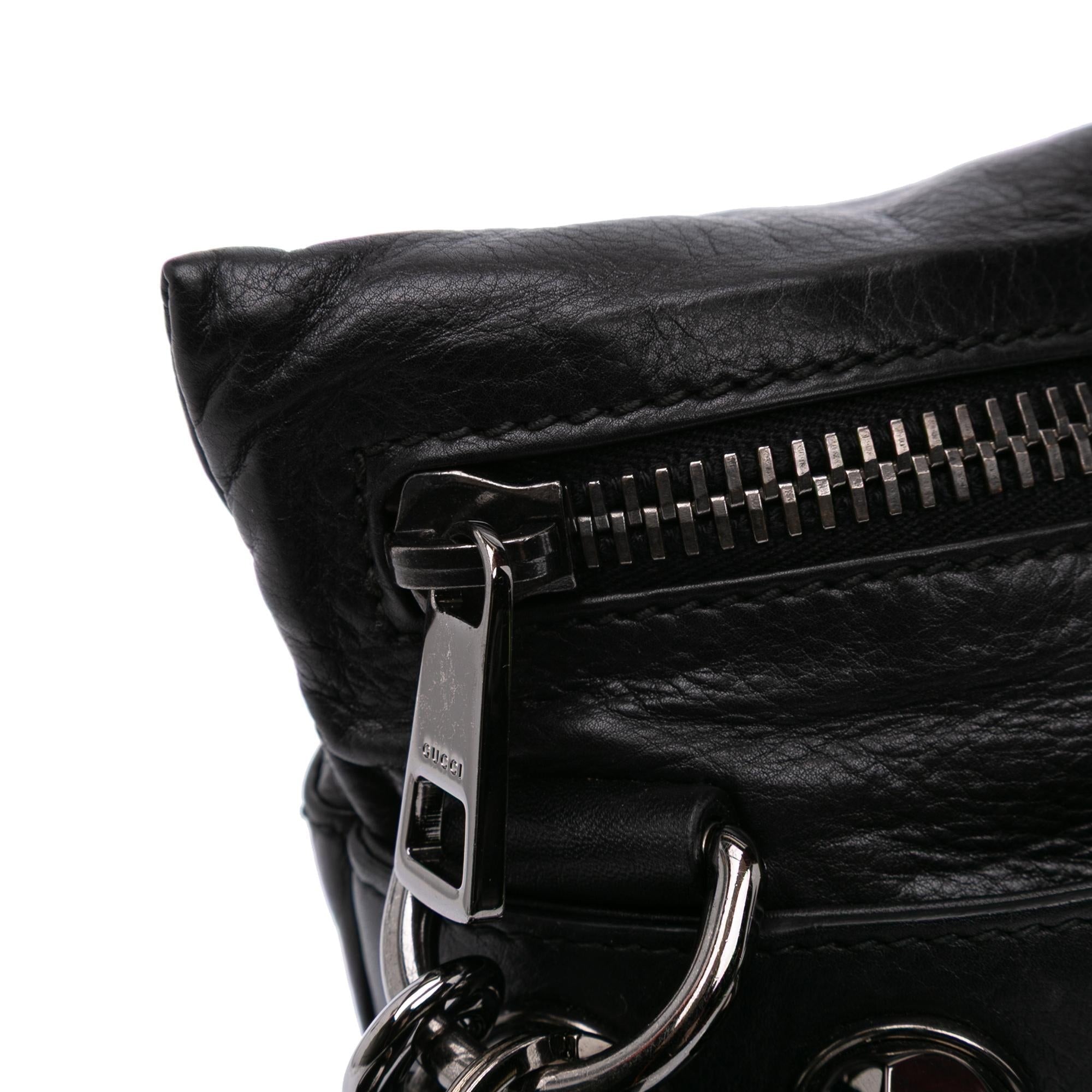 Gucci Studded Calfskin Shoulder Bag