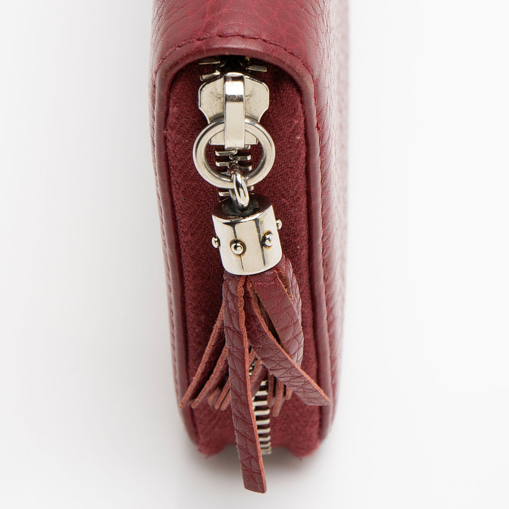 Gucci Studded Leather Soho Zip Around Wallet