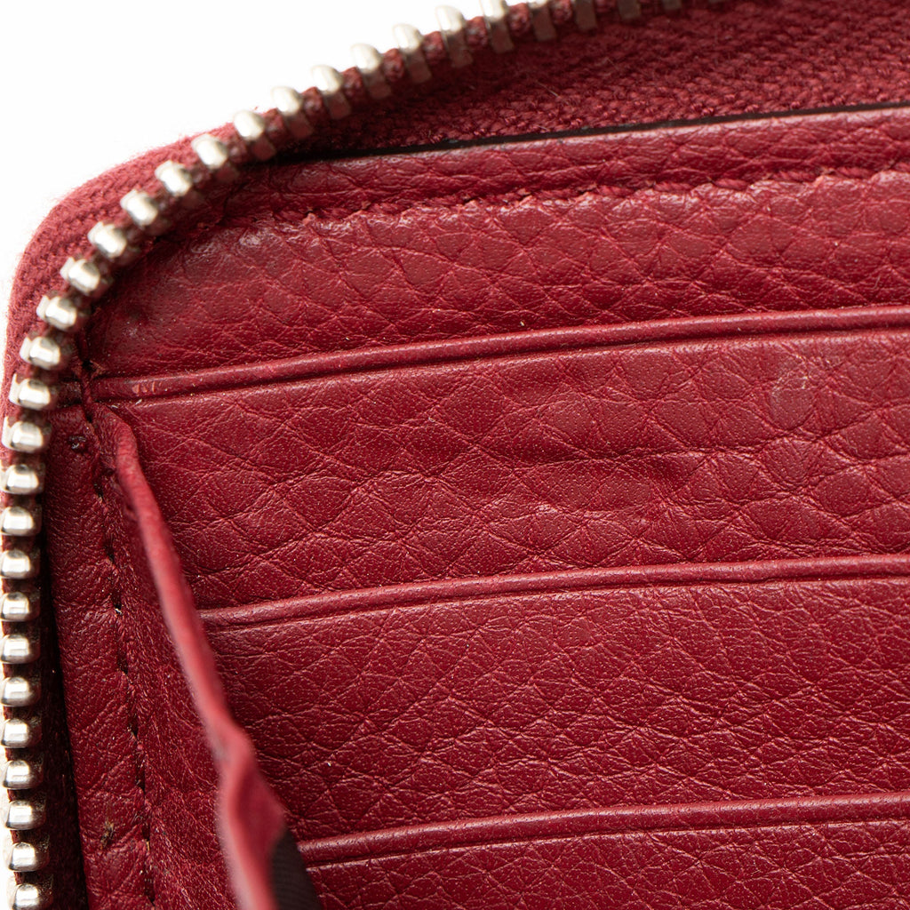 Gucci Studded Leather Soho Zip Around Wallet