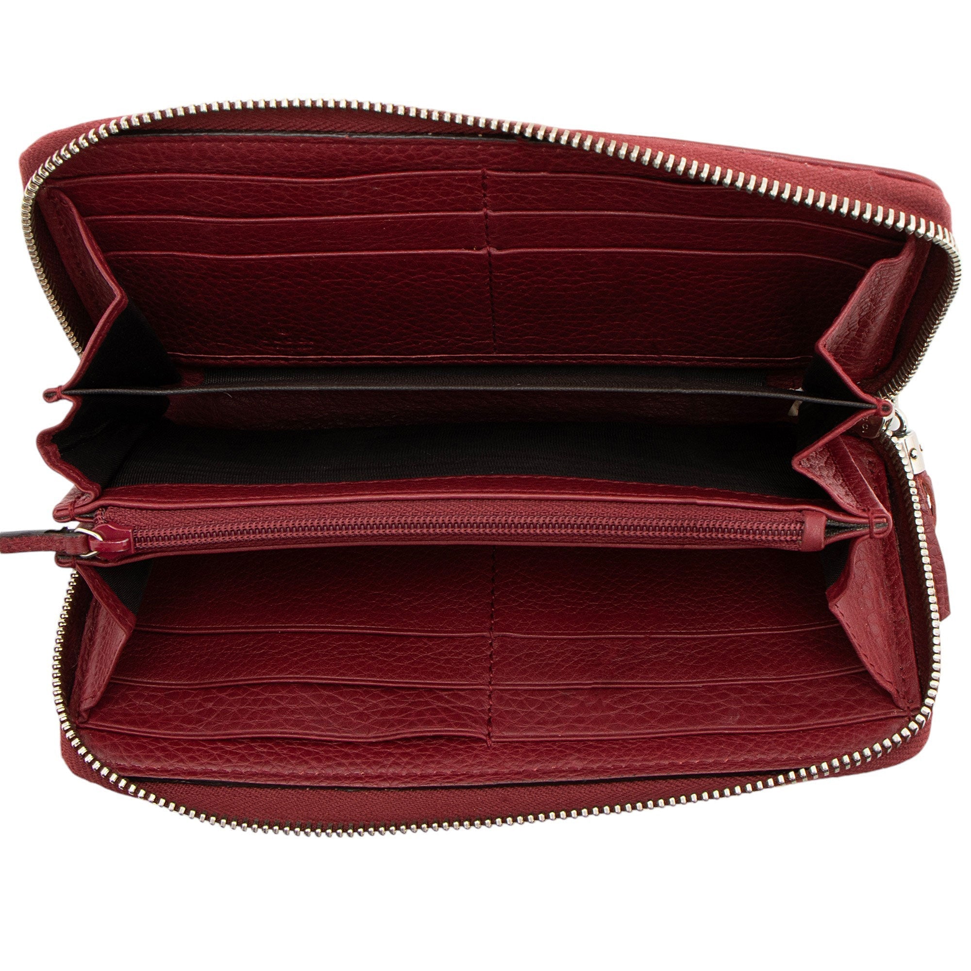 Gucci Studded Leather Soho Zip Around Wallet